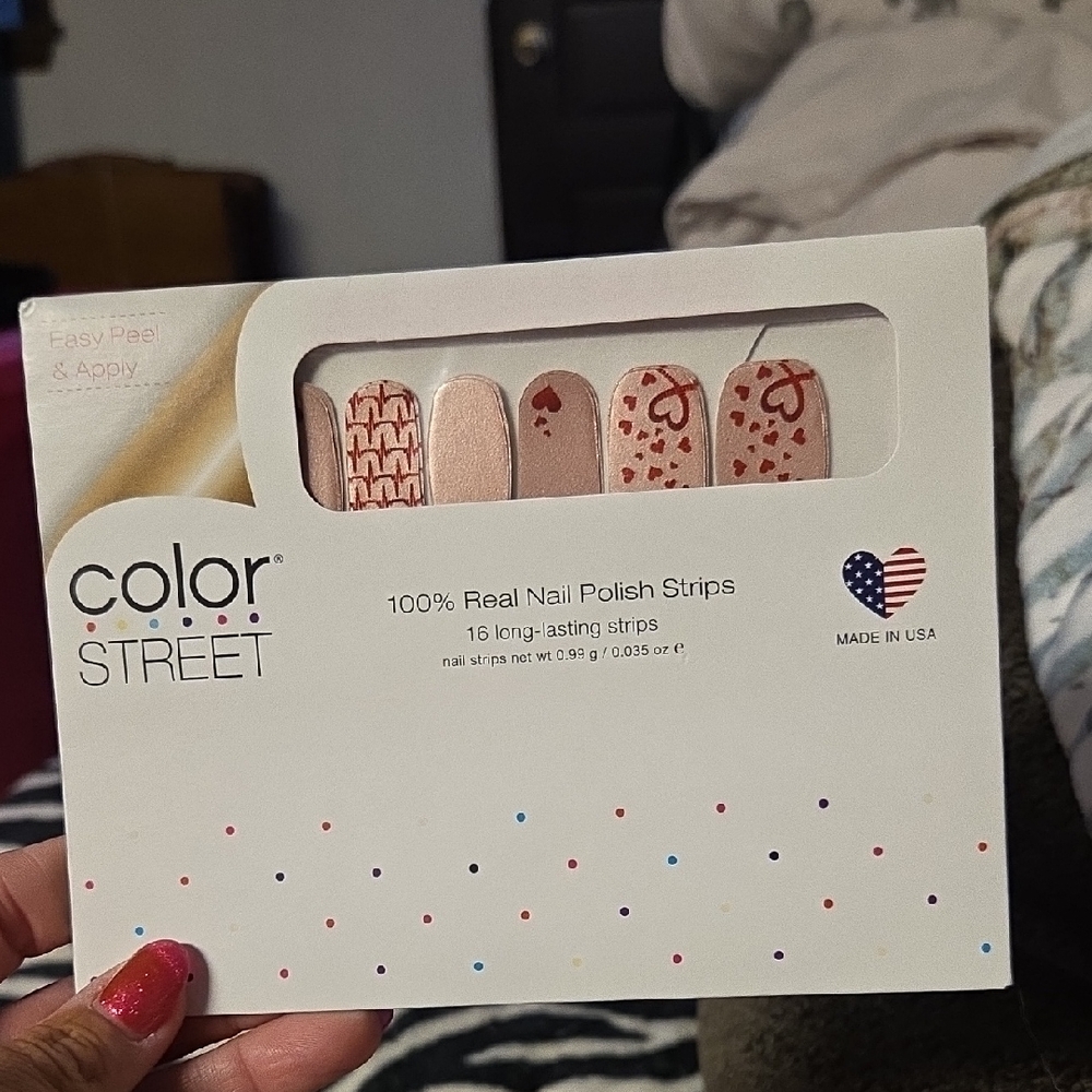 Color Street Nail Strips - Pink and Red Heart Designs